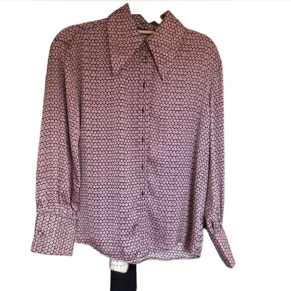 Zara Vintage Pink Patterned Blouse
